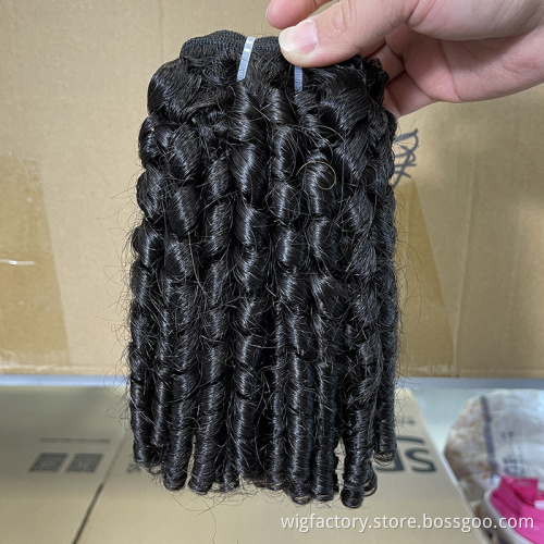 Wholesale doulbe drawn 100 human  bouncy curls, vietnamese bouncy curls, bouncy curl human hair bundles